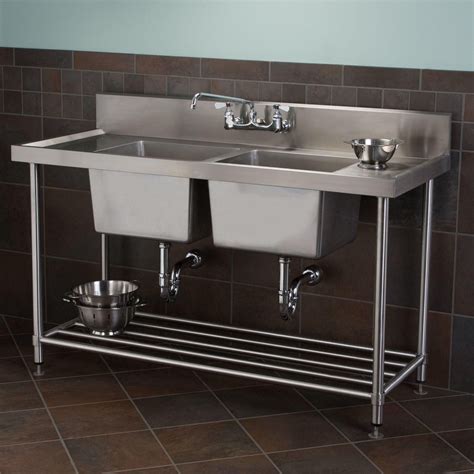 multi tub stainless steel industrial sink and cabinets|Commercial Stainless Steel Sinks.